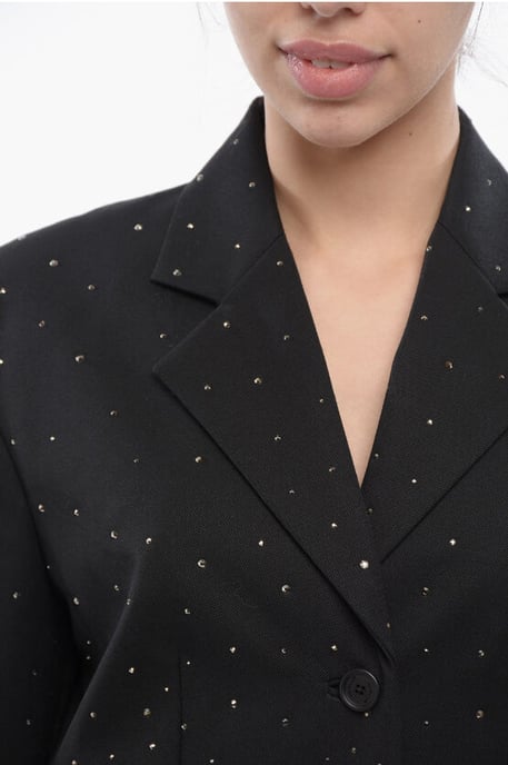Blazer BLING de 3 botones con pedrería degradada en negro - Image 4