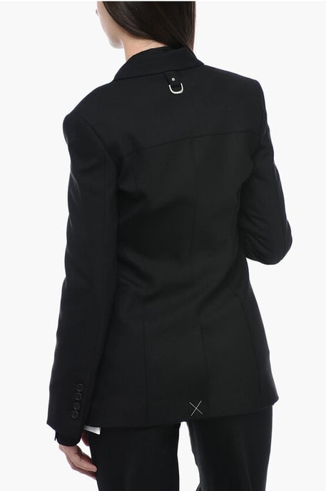 Blazer cargo con hebilla en color negro - Image 2