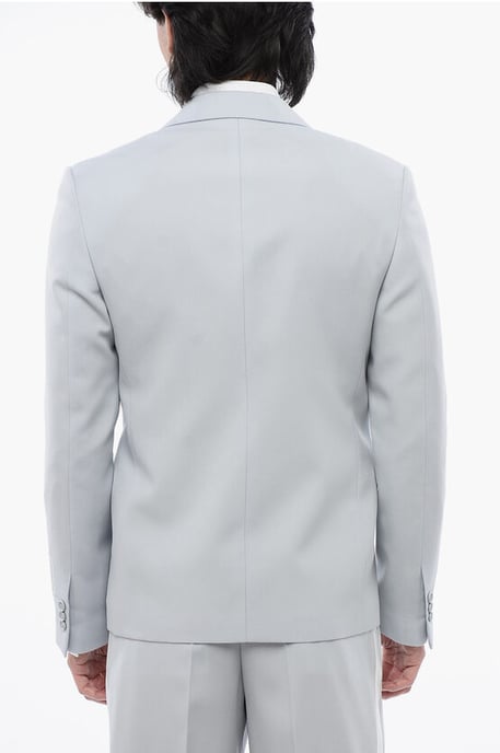 Blazer Relax Fit con bolsillos de solapa en azul claro - Image 2