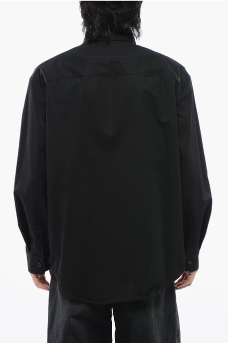 Camisa utilitaria con botones en color negro - Image 2