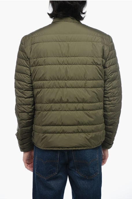 Chaqueta ligera acolchada con cuello redondo en verde - Image 2