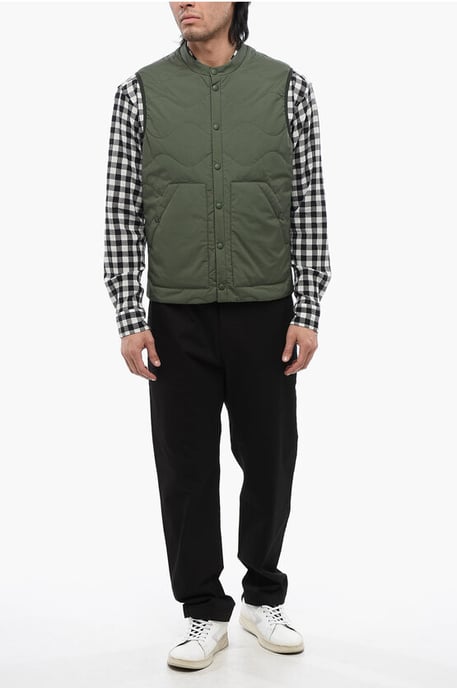 Chaqueta acolchada de plumón antidesgarro en verde - Image 4