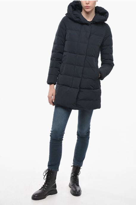 Chaqueta acolchada PUFFY PRESCOTT con capucha en azul - Image 4
