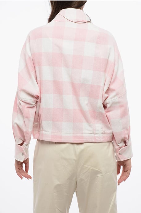 ARCHIVO Camisa de verano TIMBER con cuadros de búfalo y frontal en blanco y rosa - Image 2
