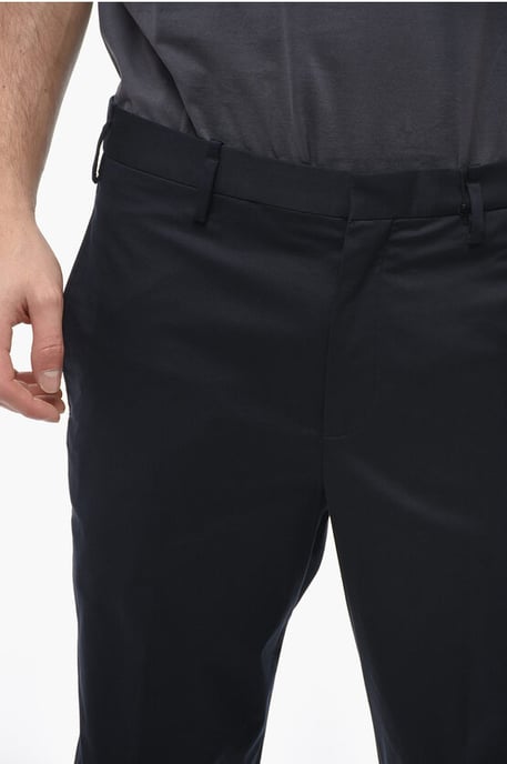 Pantalones JACK de tiro bajo y corte ajustado con puños en azul - Image 3