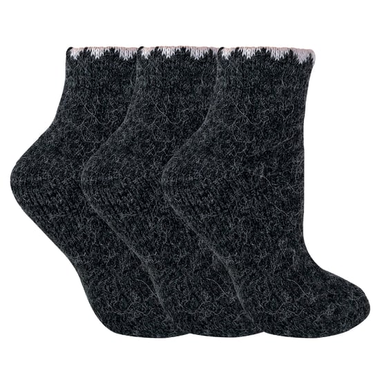 3 Pares de Calcetines Cortos de Alpaca para Damas con Control de Humedad - Image 1
