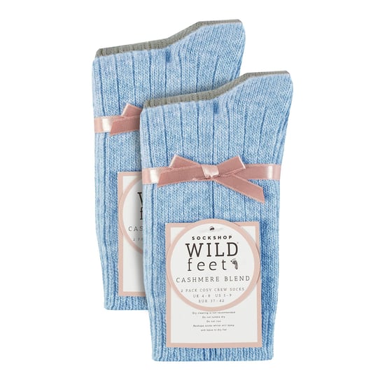Pack de 4 calcetines de bota de cachemira para mujeres | Calcetines de cama de lana acanalada transpirables y cómodos - Image 2
