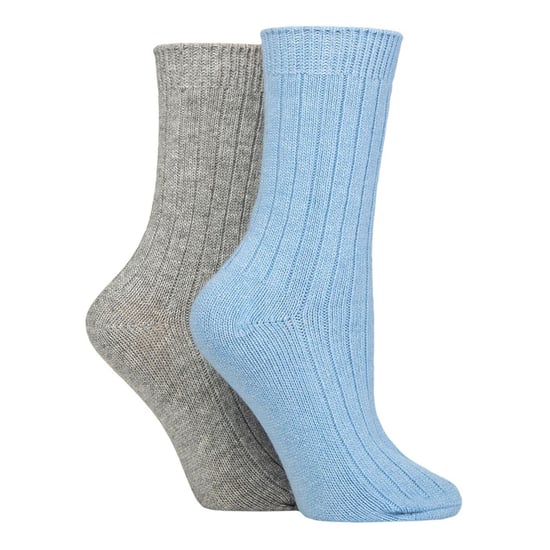 Pack de 4 calcetines de bota de cachemira para mujeres | Calcetines de cama de lana acanalada transpirables y cómodos - Image 3