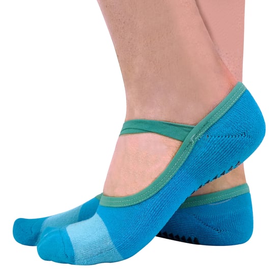 Paquete de 6 calcetines de yoga para mujeres antideslizantes con tiras - Image 3