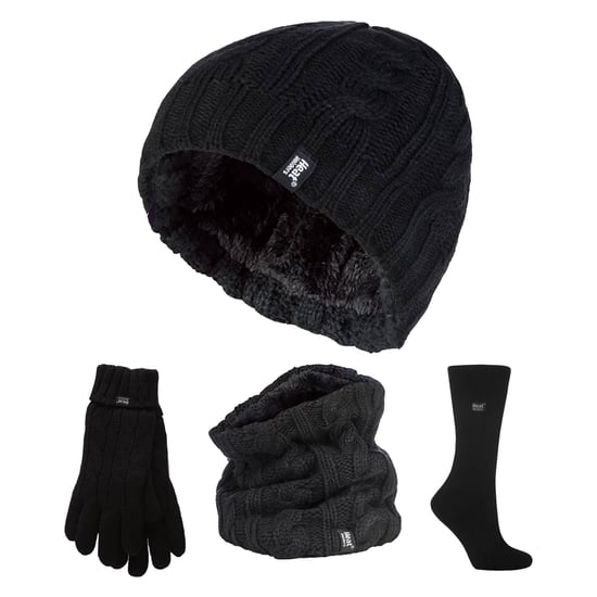 Conjunto Térmico de Invierno para Damas - Gorro, Guantes, Calentador de Cuello y Calcetines Retorcidos - Image 1