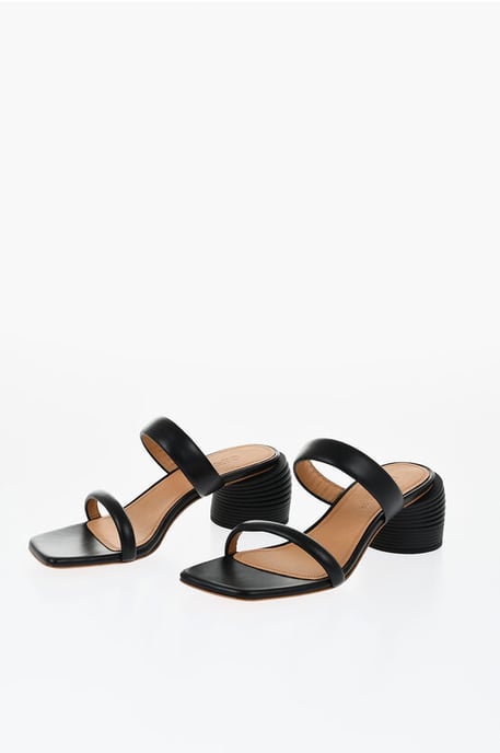 Sandalias SPRING de Piel con Tacón Estándar de 6 cm en Color Negro - Image 1