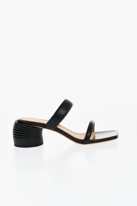 Sandalias SPRING de Piel con Tacón Estándar de 6 cm en Color Negro - Image 3