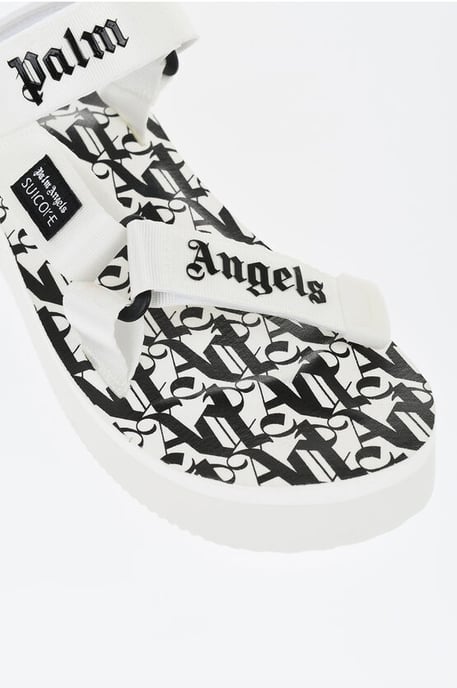 Sandalias de tela con el logotipo de SUICOKE en blanco - Image 4