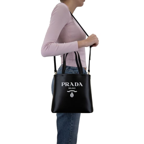 Bolso tote de piel con el logotipo de Prada - Image 3