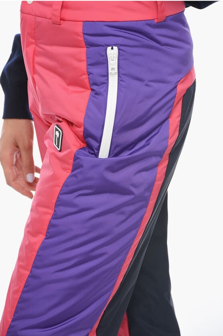 Pantalones de esquí THUNDERBOLT con diseño de bloques de color en rosa - Image 3