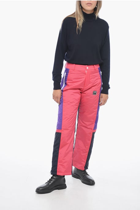 Pantalones de esquí THUNDERBOLT con diseño de bloques de color en rosa - Image 4