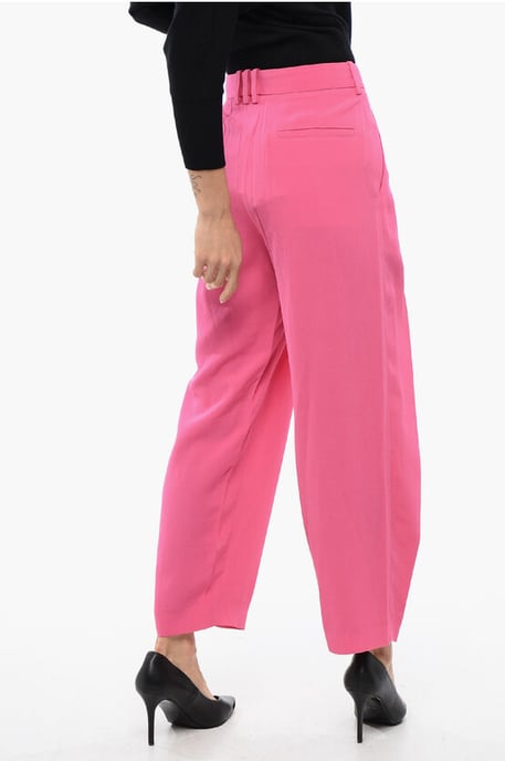 Pantalones de cintura alta y corte cónico en rosa - Image 4