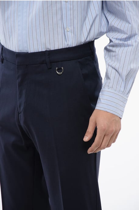 Pantalones MOTINO de mezcla de lana en azul - Image 2