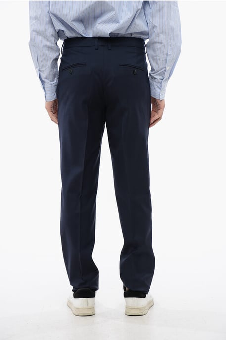 Pantalones MOTINO de mezcla de lana en azul - Image 4