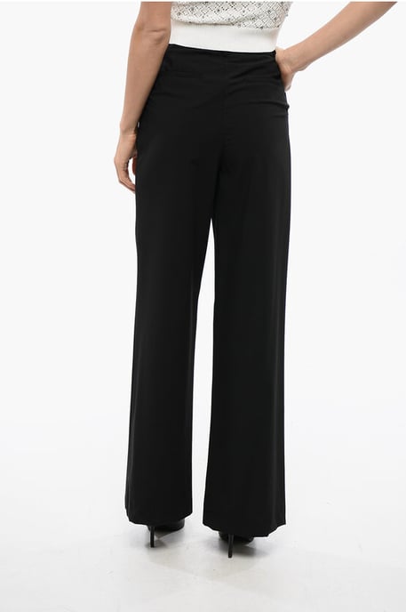 Pantalones DRUMMOND de pierna recta con pliegues en negro - Image 2