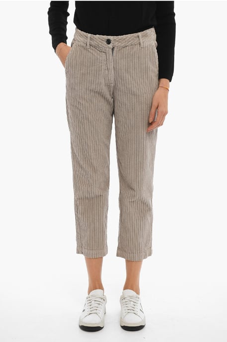 Pantalones de pana con 4 bolsillos en gris - Image 1