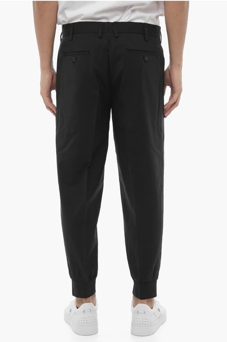 Pantalones JACK de talle bajo y corte ajustado con puños en azul medianoche - Image 2
