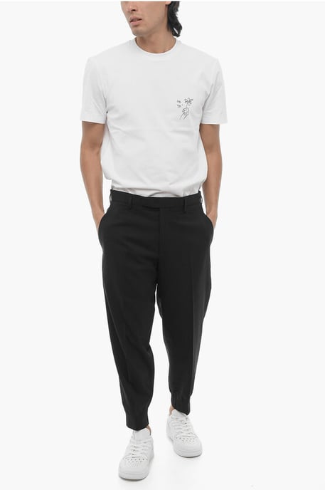 Pantalones JACK de talle bajo y corte ajustado con puños en azul medianoche - Image 4