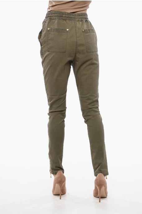 Pantalones Jodhpur con inserciones acolchadas en verde - Image 2