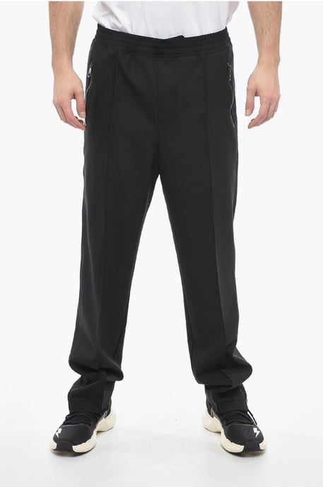 Pantalones LOUIS holgados con cinturilla elástica en negro - Image 1