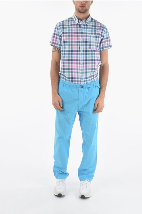 Pantalones PAPERY de algodón Popeline Comfort Fit en azul claro - Image 4