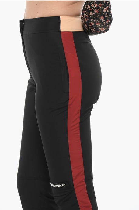 Pantalones de nailon con cremallera en el tobillo en color negro - Image 3