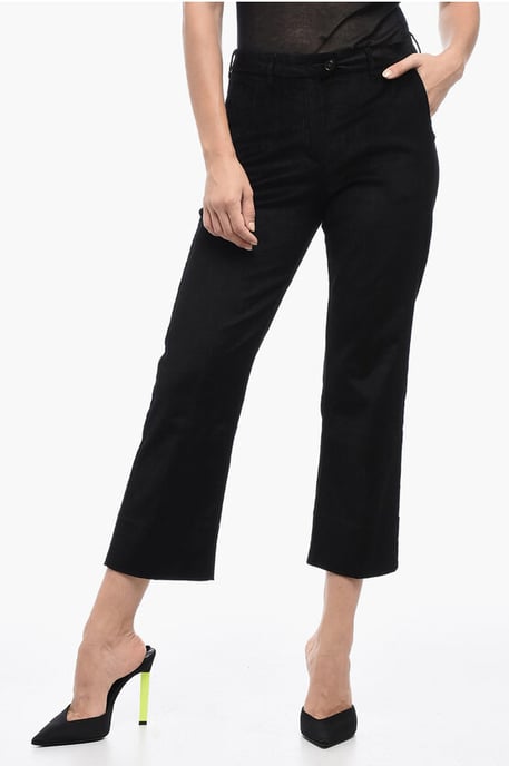 Pantalones cortos de pana negros - Image 1