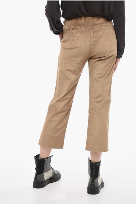 Pantalones anchos de pana en beige - Image 2