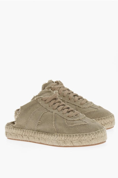 Zapatillas bajas de algodón con parte trasera abierta MM22 en verde - Image 1