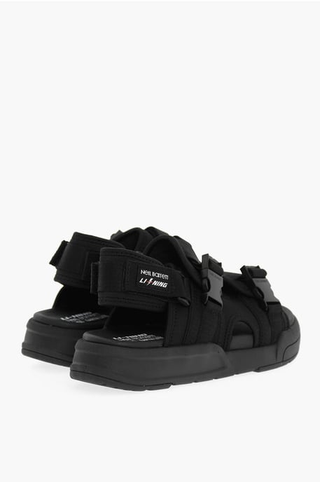 Sandalias de doble hebilla con calcetines de LI-NING en color negro - Image 2