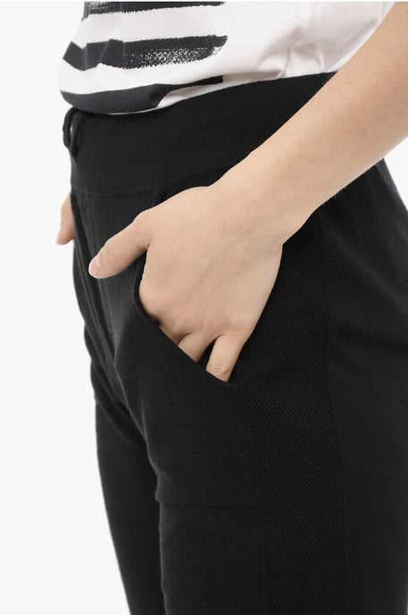 Leggings de verano de algodón con malla lateral en negro - Image 3