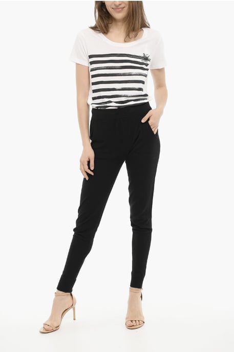 Leggings de verano de algodón con malla lateral en negro - Image 4
