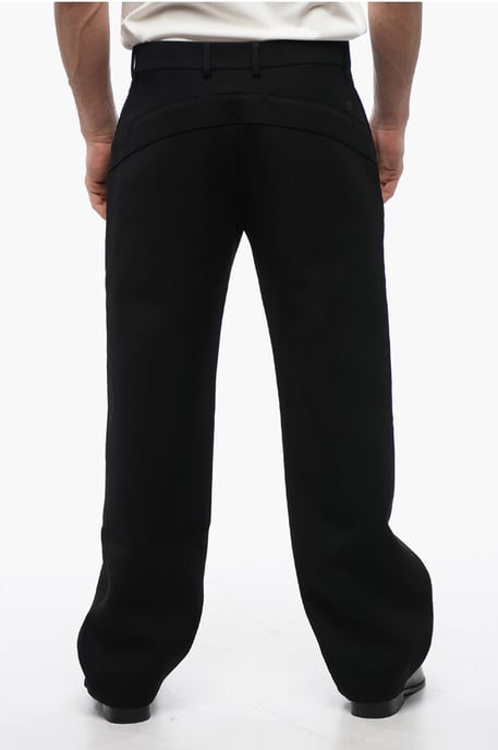 Pantalones rectos de lana en color negro - Image 2