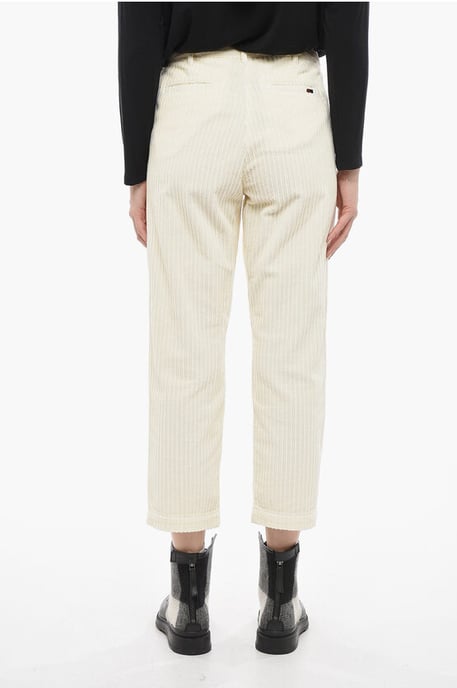 Pantalones anchos de pana en blanco - Image 2