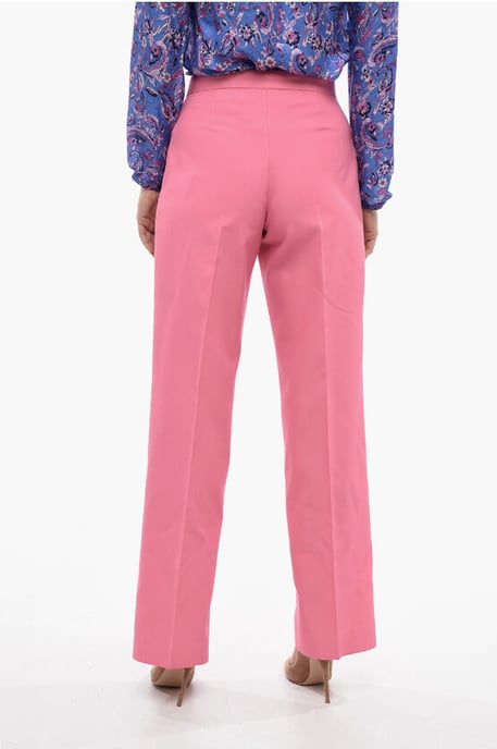 Pantalones plisados MIAMI de corte ancho en rosa - Image 2
