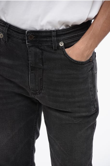 Vaqueros ajustados NICK lavados a la piedra de 14 cm en negro - Image 3