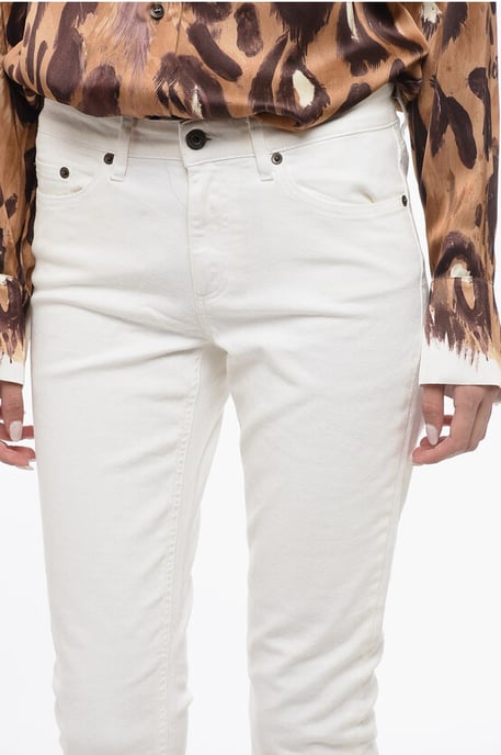 Vaqueros MARTEN de mezclilla elástica de 13 cm en color blanco - Image 3
