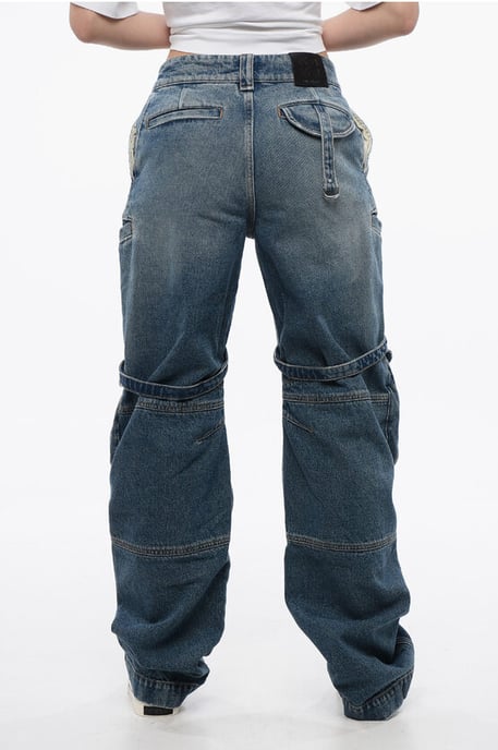 Vaqueros cargo holgados con cintura regular en azul - Image 2