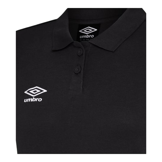 Umbro Womens/Ladies Club Essential Polo Shirt (Black/White) - Image 3