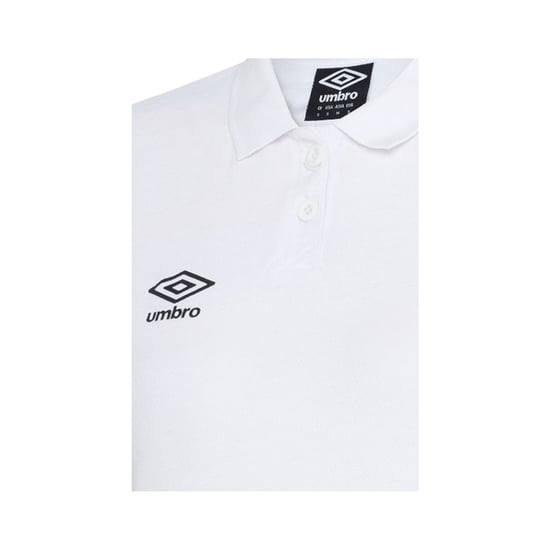 Umbro Womens/Ladies Club Essential Polo Shirt (White/Black) - Image 3