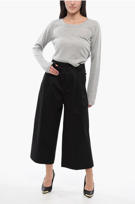 Pantalones cargo militares de algodón elástico en negro - Image 4