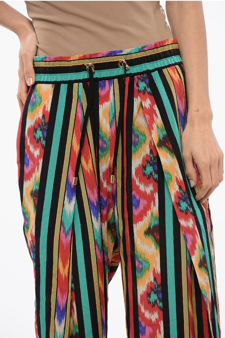 Pantalones HAREM de seda estampados en multicolor - Image 3