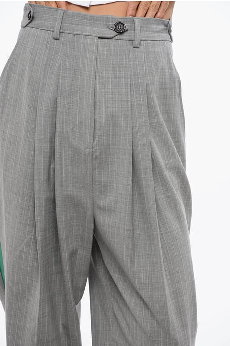 Pantalones harén plisados NEVAL en gris - Image 3