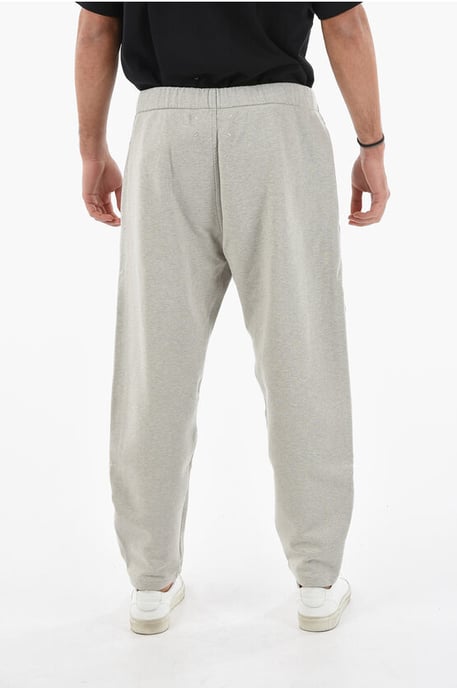 Joggers MM10 de algodón cepillado con cremallera en los tobillos en gris - Image 2