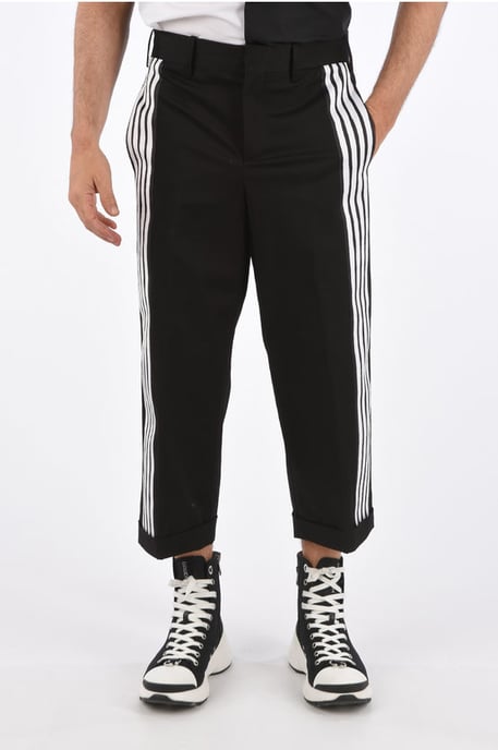 Pantalones negros con ribete de tiro bajo - Image 1